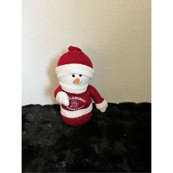 Collegiate Series. Touchdown snowmen. Musical figure. 9" tall. OU Oklahoma - Picture 1 of 4